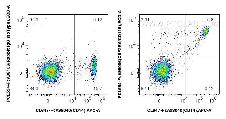 FC experiment of human PBMCs using PCL594-FcA98066