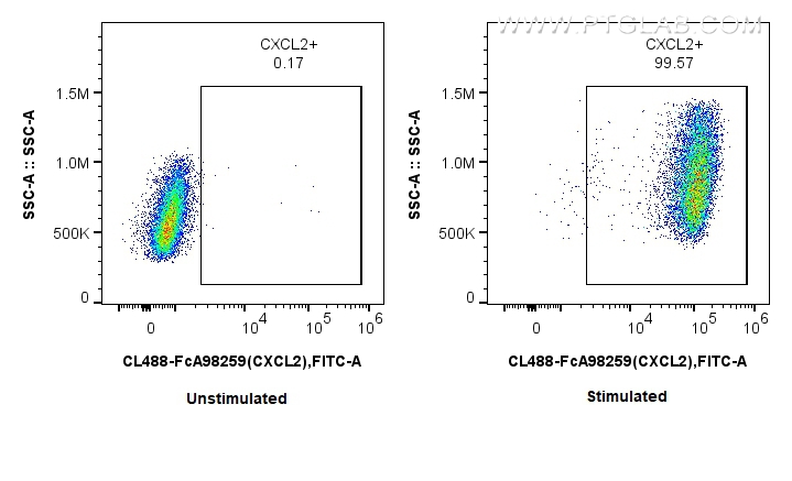 FC experiment of RAW 264.7 using CL488-FcA98259 FC experiment of RAW 264.7 using CL488-FcA98259