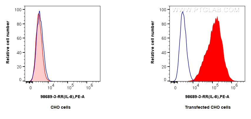 FC experiment of Transfected CHO using 98689-3-RR