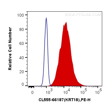 FC experiment of HeLa using CL555-66187