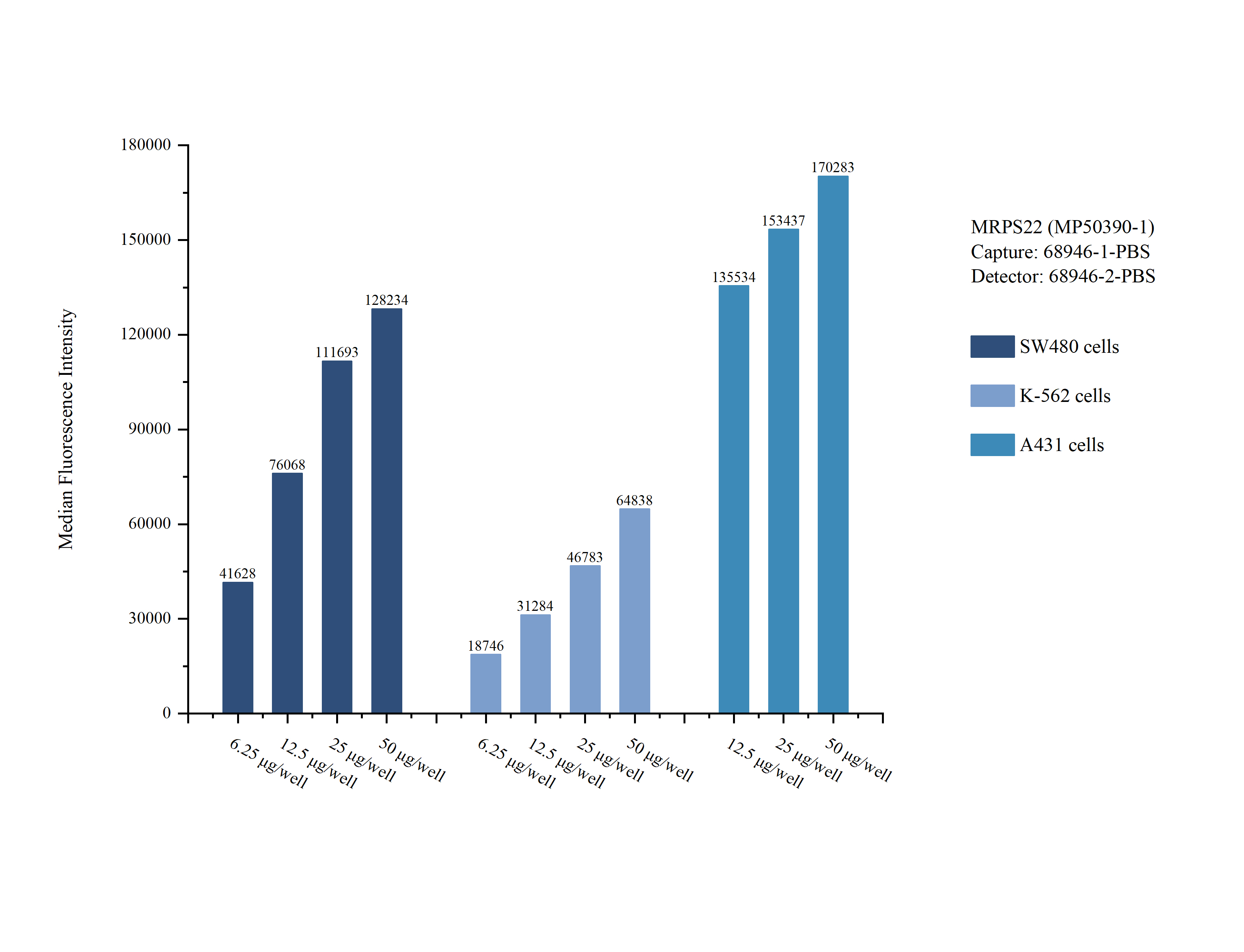Cytometric bead array sample test of MP50390-1