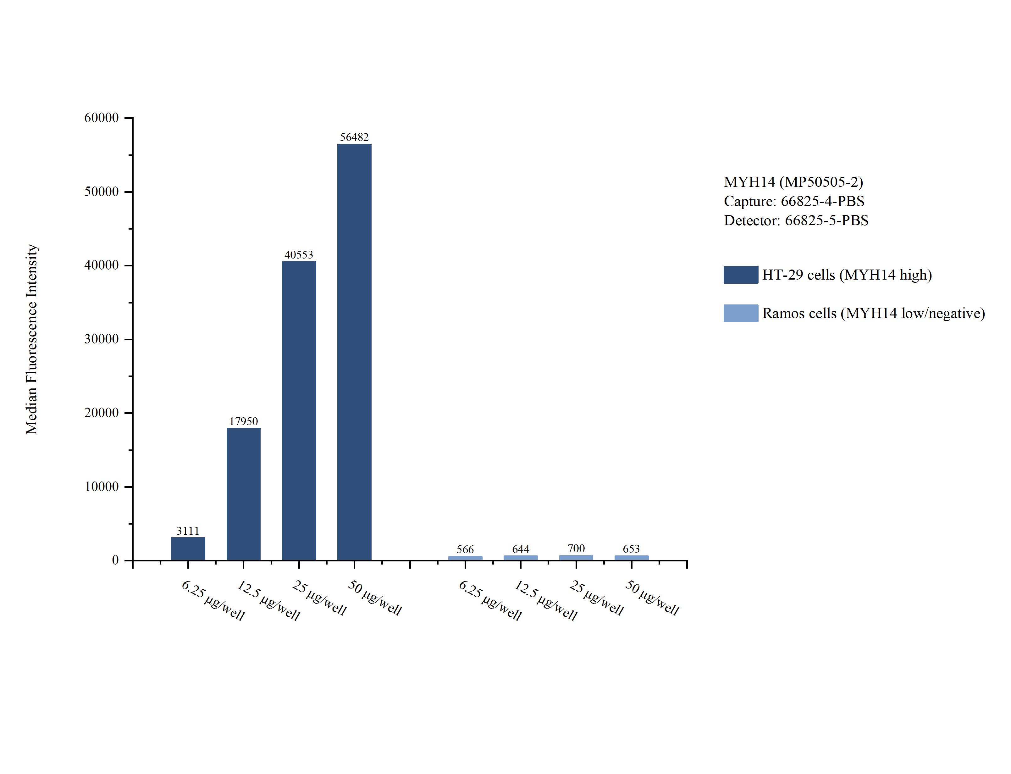 Cytometric bead array sample test of MP50505-2
