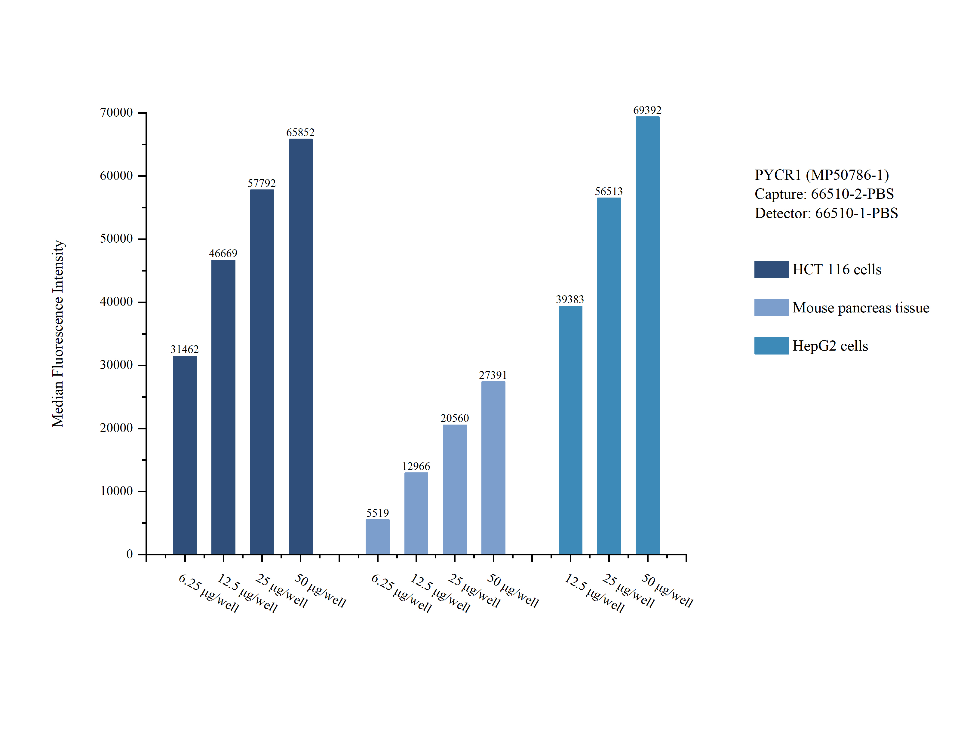 Cytometric bead array sample test of MP50786-1