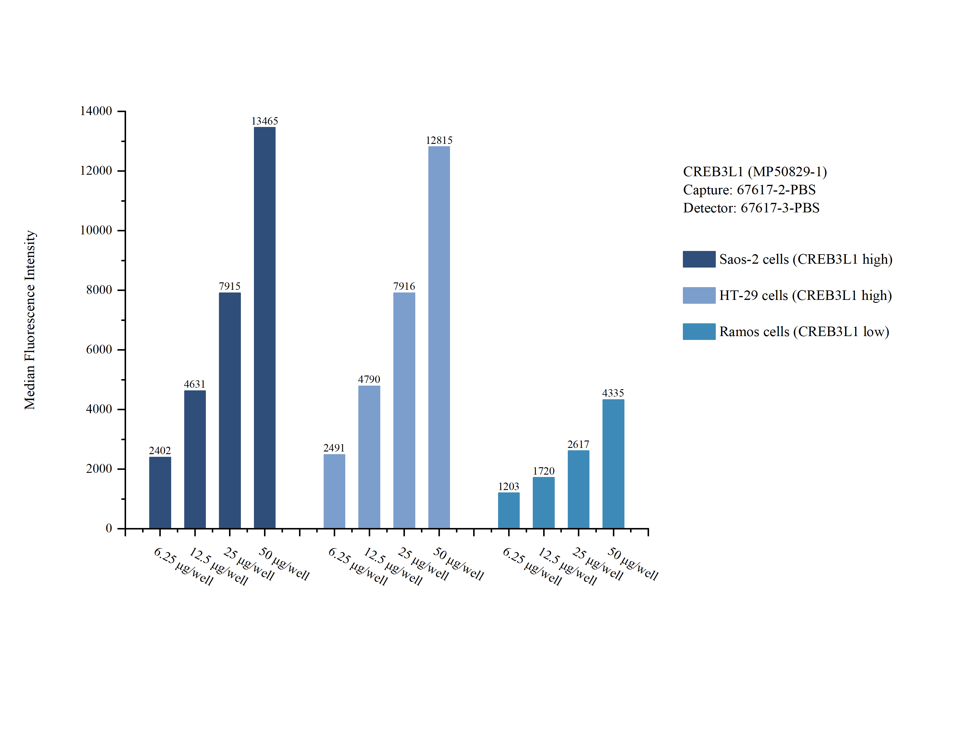 Cytometric bead array sample test of MP50829-1