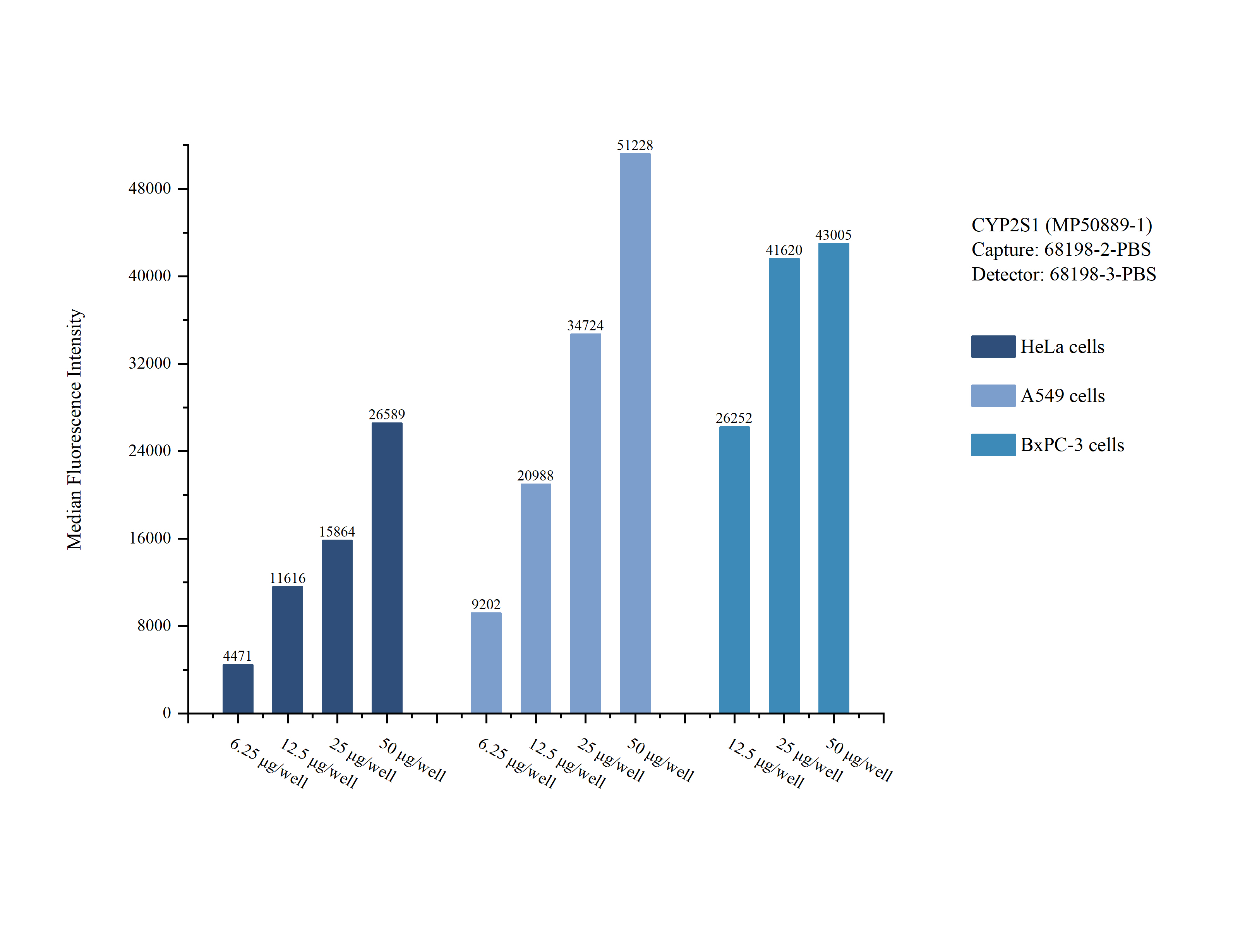 Cytometric bead array sample test of MP50889-1