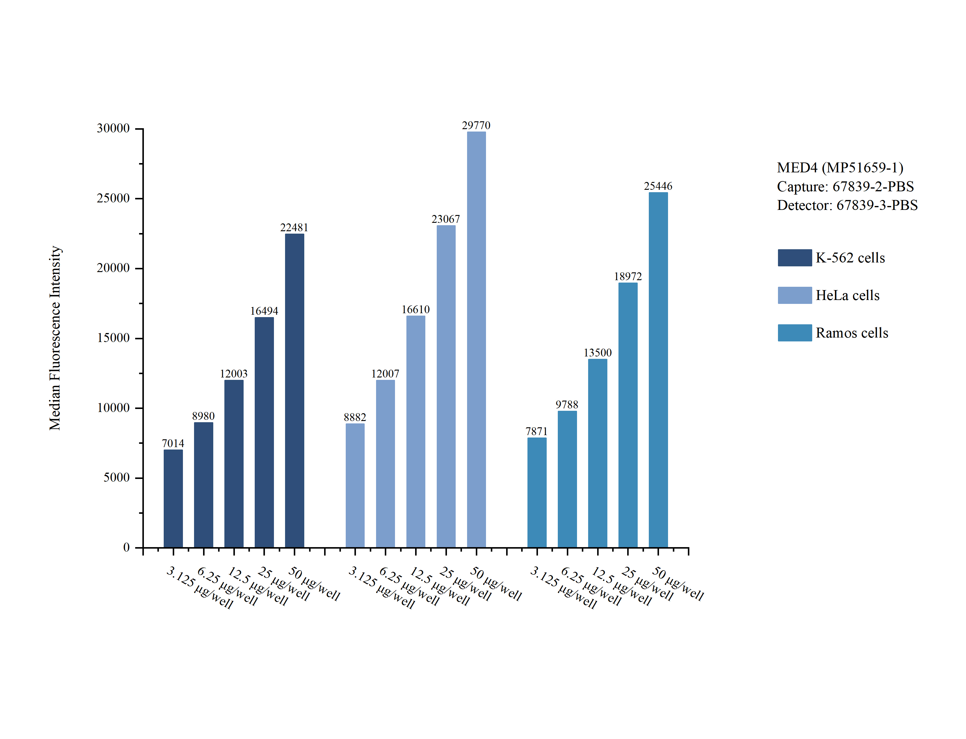 Cytometric bead array sample test of MP51659-1