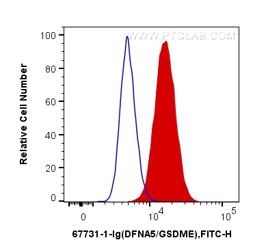 FC experiment of SH-SY5Y using 67731-1-Ig (same clone as 67731-1-PBS)