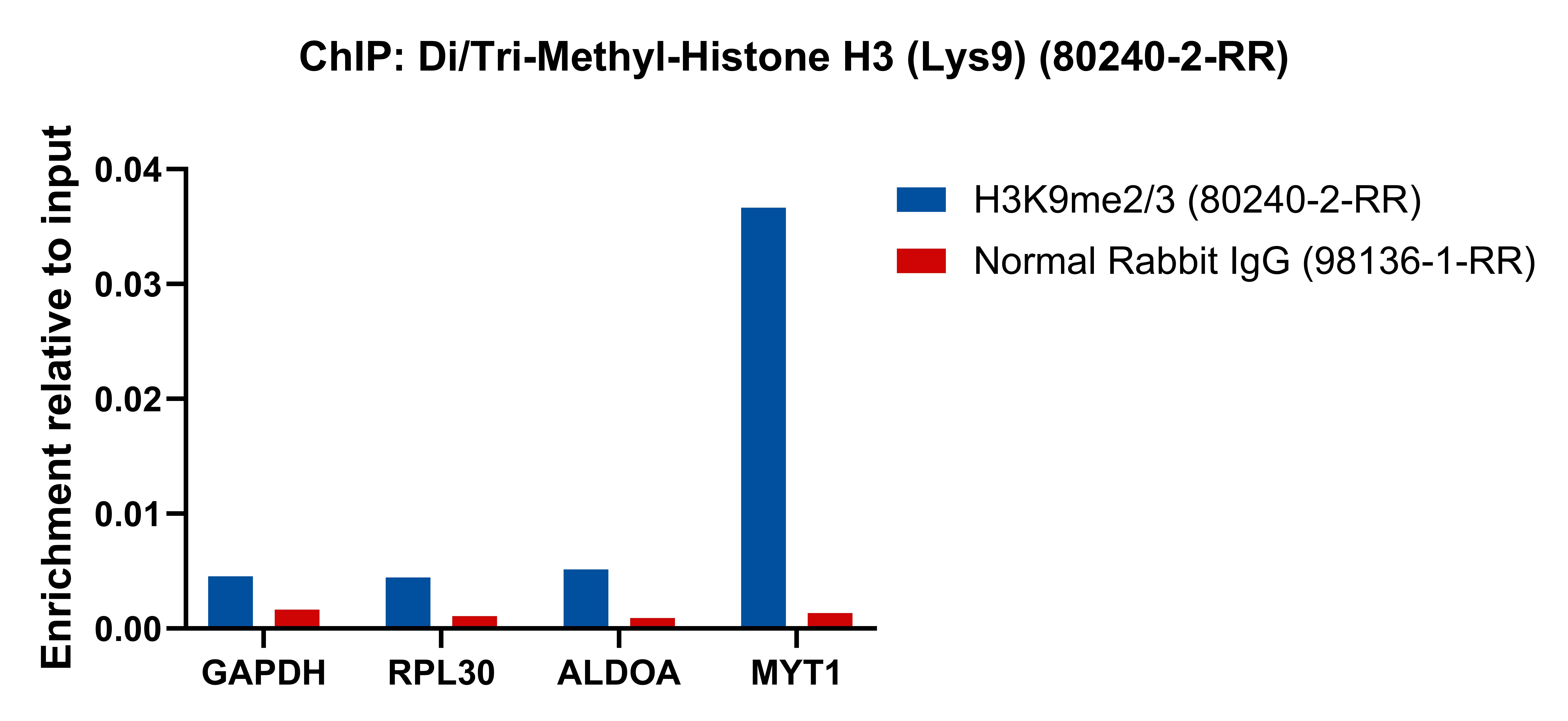ChIP experiment of HeLa using 80240-2-RR ChIP experiment of HeLa using 80240-2-RR
