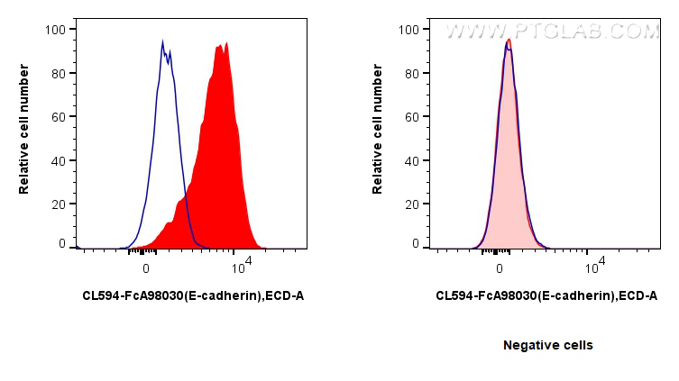 FC experiment of HT-29 using CL594-FcA98030