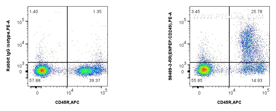FC experiment of mouse bone marrow cells using 98489-3-RR