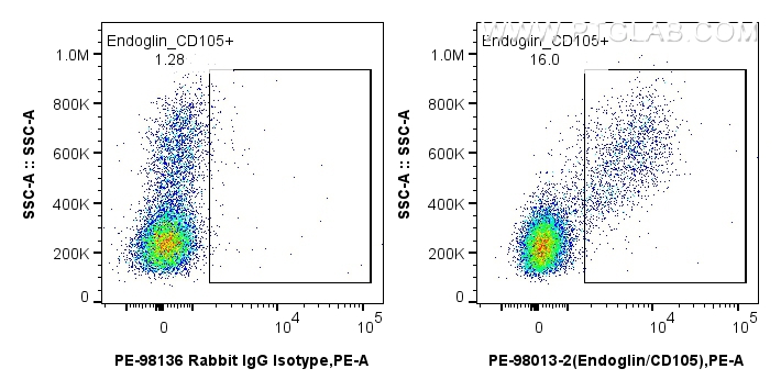 FC experiment of human PBMCs using PE-98013-2