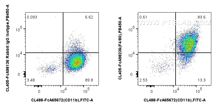 FC experiment of mouse peritoneal macrophages using CL405-FcA98236 FC experiment of mouse peritoneal macrophages using CL405-FcA98236