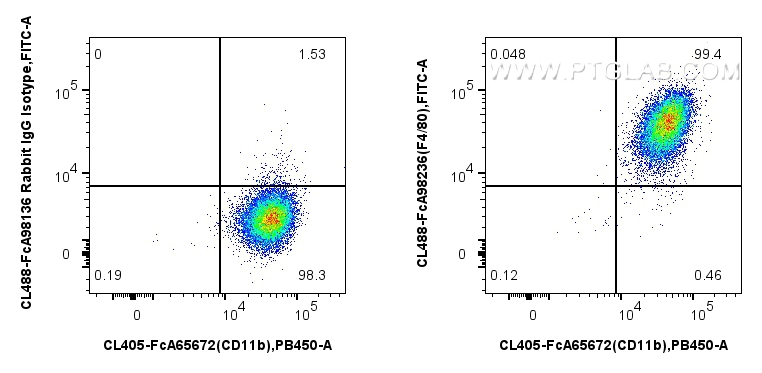 FC experiment of mouse peritoneal macrophages using CL488-FcA98236 FC experiment of mouse peritoneal macrophages using CL488-FcA98236