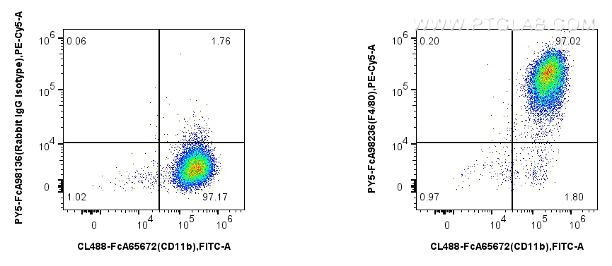 FC experiment of mouse peritoneal macrophages using PY5-FcA98236