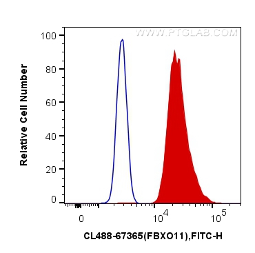 FC experiment of HeLa using CL488-67365