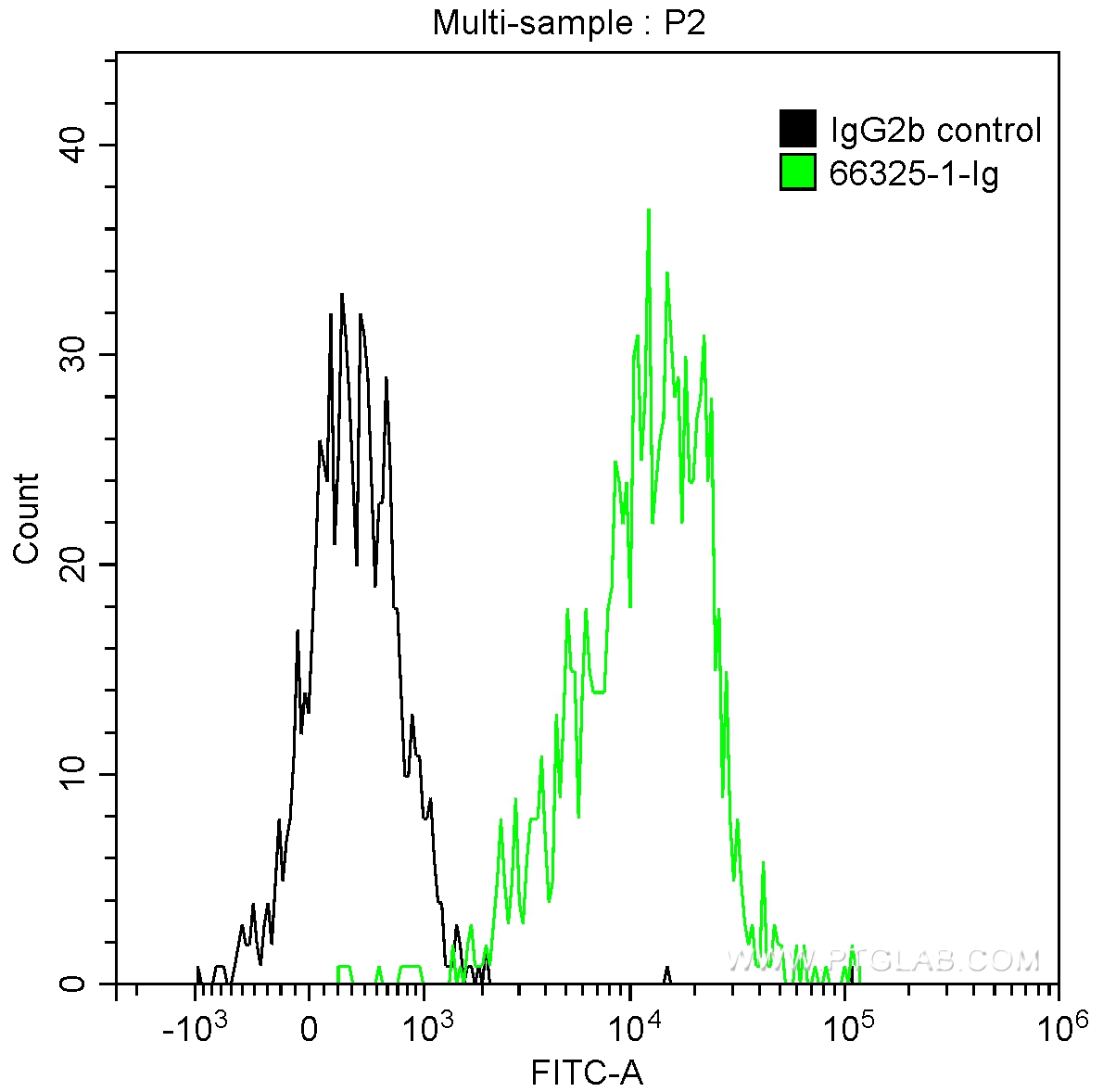 FC experiment of U-937 using 66325-1-Ig