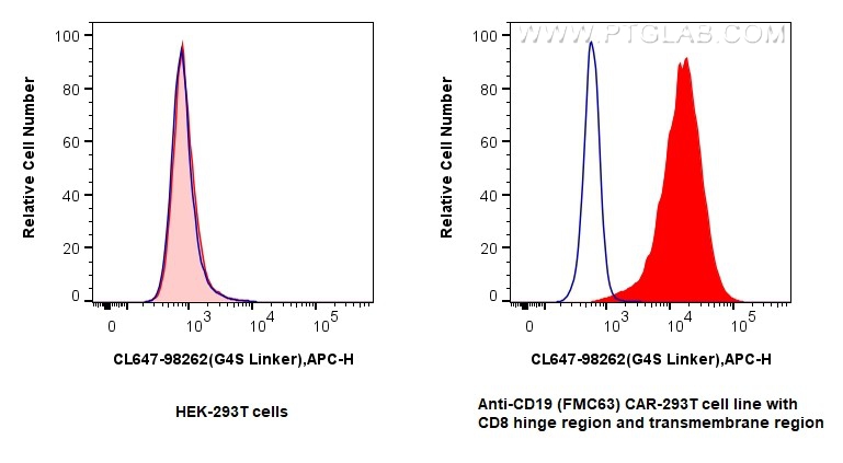 FC experiment of Transfected HEK-293T using CL647-98262