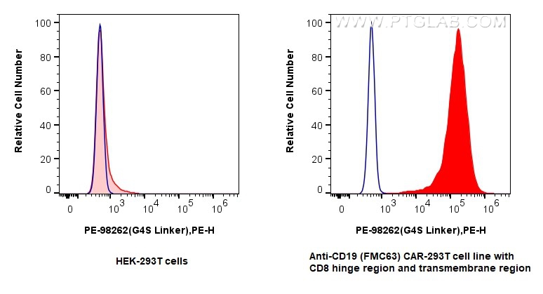 FC experiment of Transfected HEK-293T using PE-98262