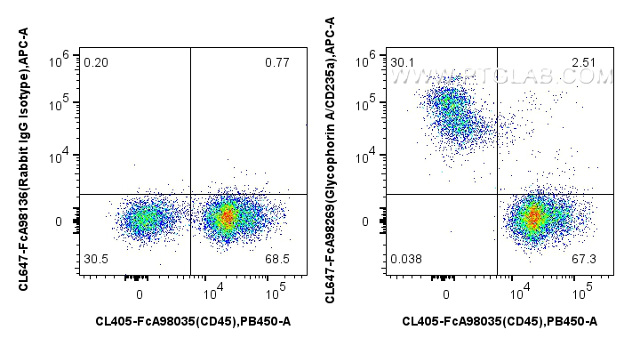 FC experiment of mouse bone marrow using CL647-FcA98269