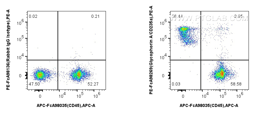FC experiment of mouse bone marrow using PE-FcA98269