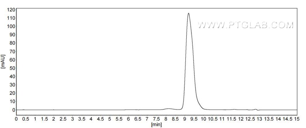 The purity of Mouse TWEAKR was greater than 90% as determined by SEC-HPLC.