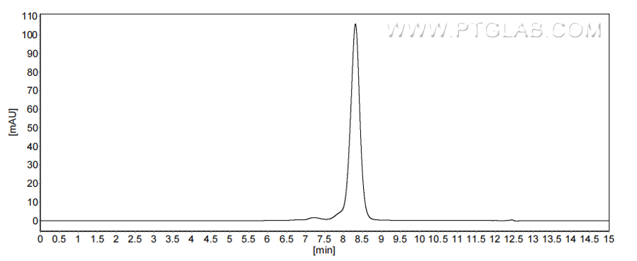 The purity of Human CXCL10/IP-10 was greater than 90% as determined by SEC-HPLC.