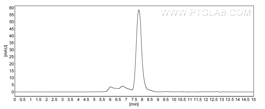 The purity of Mouse Mesothelin was greater than 90% as determined by SEC-HPLC.
