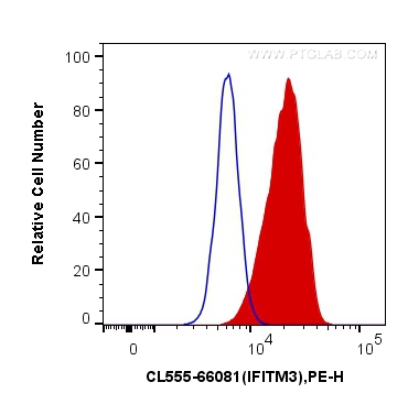 FC experiment of HeLa using CL555-66081