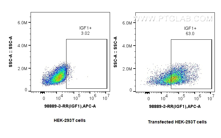 FC experiment of Transfected HEK-293T using 98889-3-RR FC experiment of Transfected HEK-293T using 98889-3-RR