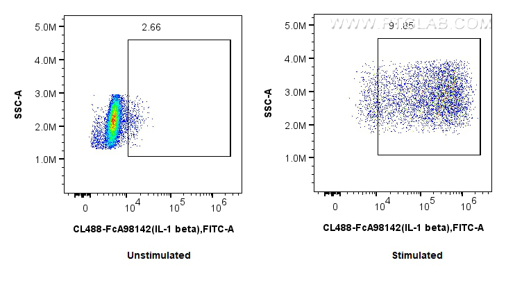 FC experiment of human PBMCs using CL488-FcA98142