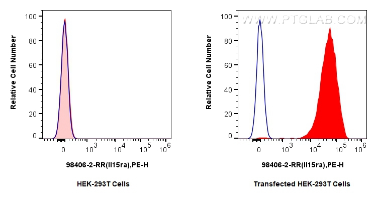 FC experiment of Transfected HEK-293T using 98406-2-RR (same clone as 98406-2-PBS)