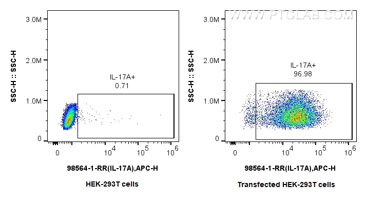 FC experiment of Transfected HEK-293T using 98564-1-RR FC experiment of Transfected HEK-293T using 98564-1-RR