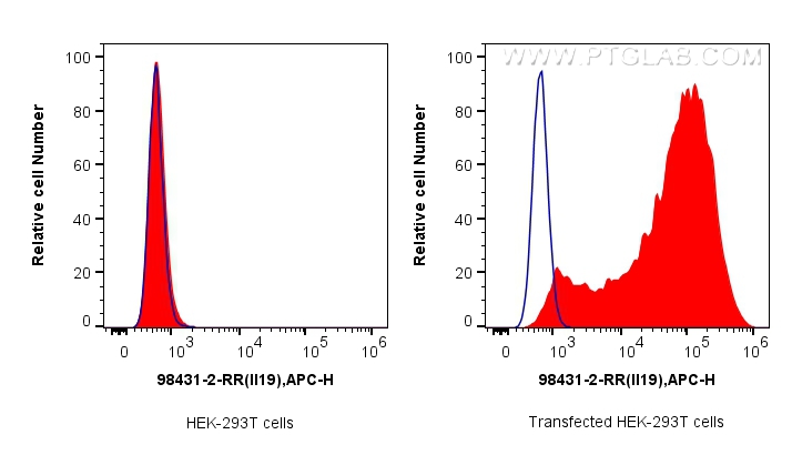 FC experiment of Transfected HEK-293T using 98431-2-RR FC experiment of Transfected HEK-293T using 98431-2-RR