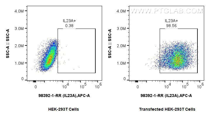 FC experiment of Transfected HEK-293T using 98392-1-RR FC experiment of Transfected HEK-293T using 98392-1-RR