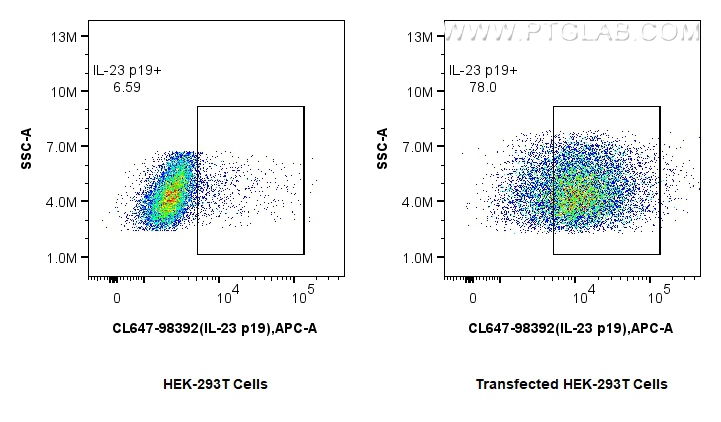 FC experiment of Transfected HEK-293T using CL647-98392 FC experiment of Transfected HEK-293T using CL647-98392