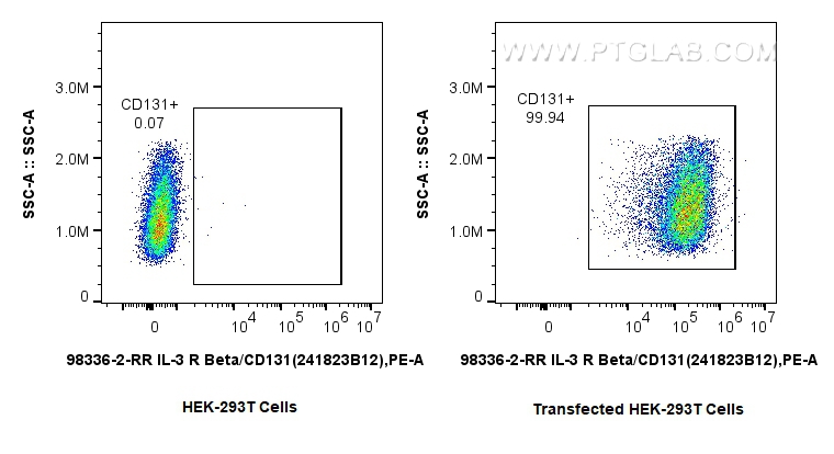 FC experiment of Transfected HEK-293T using 98336-2-RR (same clone as 98336-2-PBS)