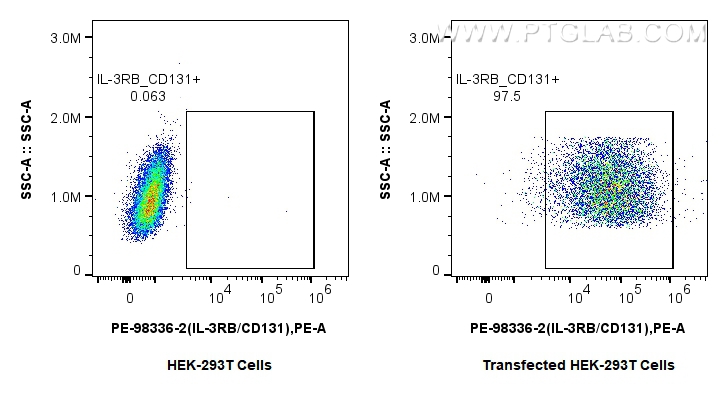 FC experiment of Transfected HEK-293T using PE-98336-2 FC experiment of Transfected HEK-293T using PE-98336-2