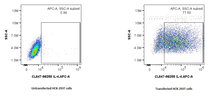 FC experiment of Transfected HEK-293T using CL647-98255