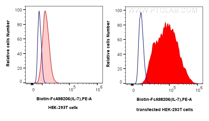 FC experiment of Transfected HEK-293T using Biotin-FcA98206 FC experiment of Transfected HEK-293T using Biotin-FcA98206