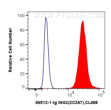 FC experiment of HepG2 using 66512-1-Ig