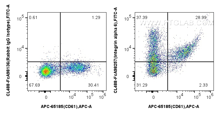 FC experiment of human PBMCs using CL488-FcA98257 FC experiment of human PBMCs using CL488-FcA98257