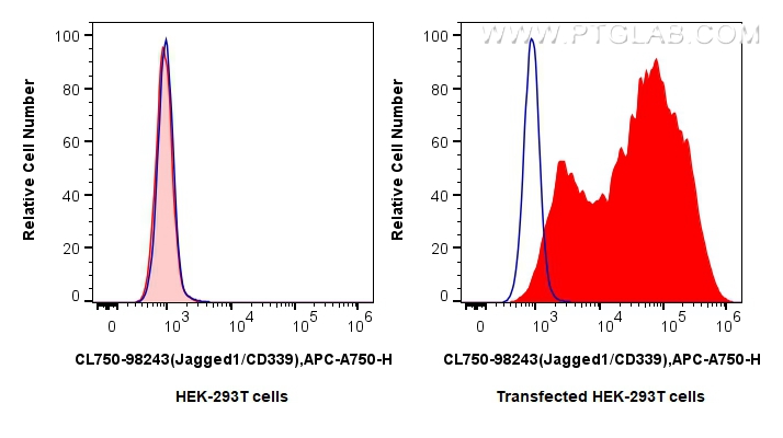 FC experiment of Transfected HEK-293T using CL750-98243