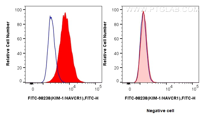FC experiment of HuH-7 using FITC-98238