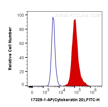 FC experiment of HT-29 using 17329-1-AP