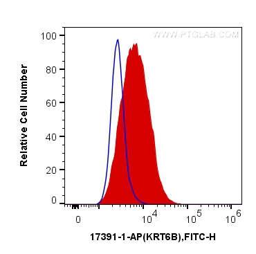 FC experiment of HeLa using 17391-1-AP