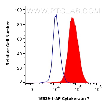 FC experiment of HeLa using 15539-1-AP