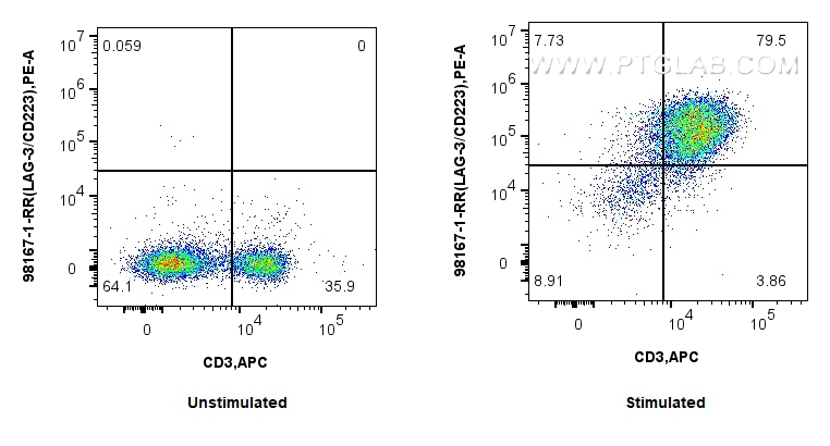 FC experiment of mouse splenocytes using 98167-1-RR