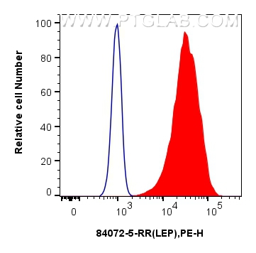 FC experiment of HeLa using 84072-5-RR (same clone as 84072-5-PBS)