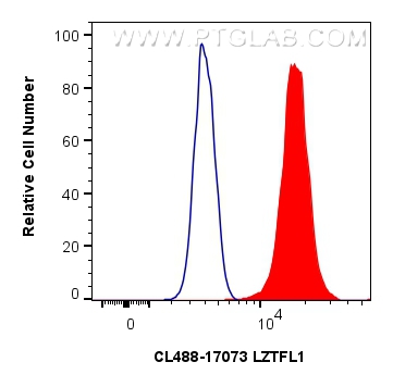 FC experiment of HepG2 using CL488-17073