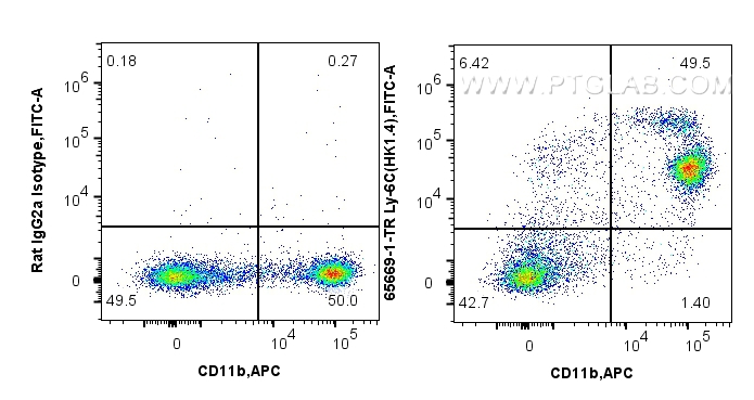 FC experiment of mouse bone marrow cells using 65669-1-TR
